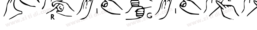 Prigille Hands字体转换